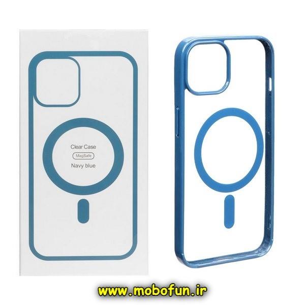 قاب گوشی iPhone 11 آیفون اورجینال Clear Case مگ سیف Space Mag safe طرح طلقی شیشه ای شفاف آبی روشن کد 569